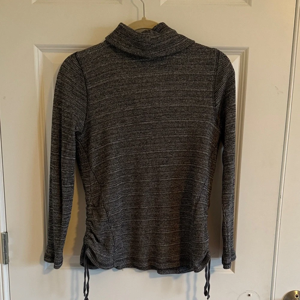 J.Jill Gray Cowl Neck Sweater Knit Pullover with Side Ties Side Small Petite - Picture 5 of 7